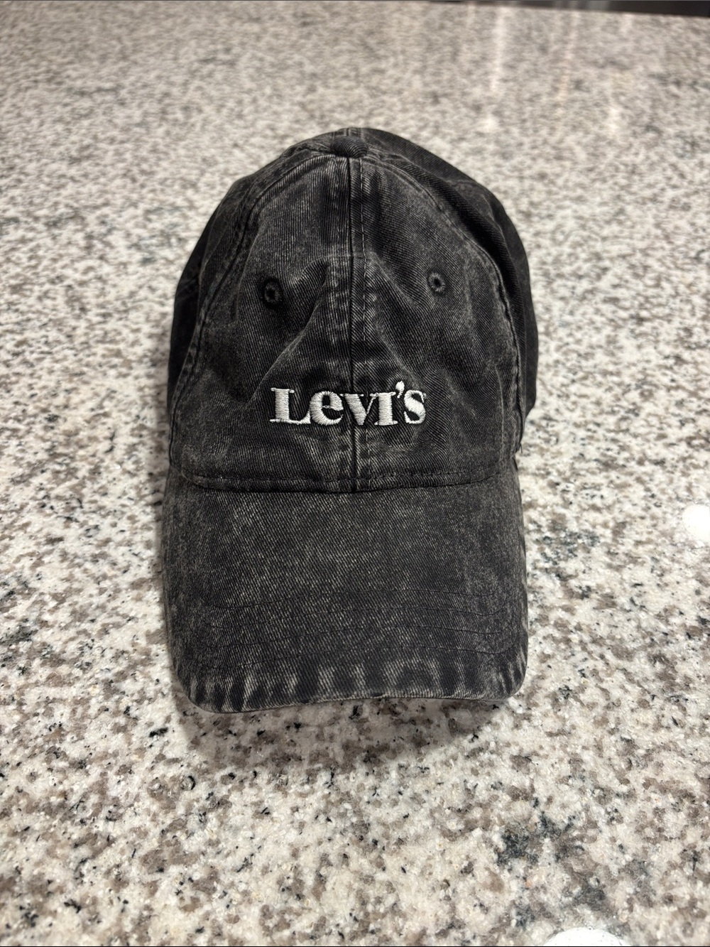 Levi's Black Acid Wash Logo Baseball Cap